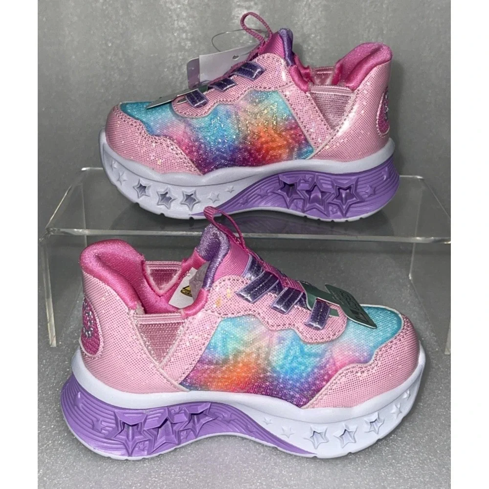S Sport By Skechers Olive‎ Sneakers Light Up Stretch Laces Toddler Girls Size 5